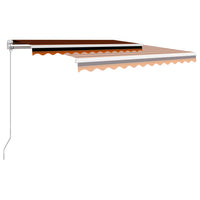 Thumbnail for Einziehbare Markise Handbetrieben 350 x 250 cm Orange und Braun