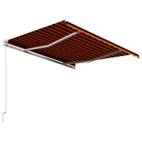 Thumbnail for Einziehbare Markise Handbetrieben 350 x 250 cm Orange und Braun
