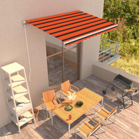 Thumbnail for Einziehbare Markise Handbetrieben 350 x 250 cm Orange und Braun