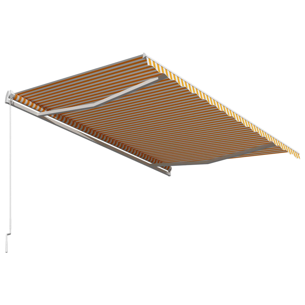 Einziehbare Markise Handbetrieben 400 x 300 cm Gelb und Weiß