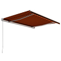 Thumbnail for Einziehbare Markise Handbetrieben 400 x 300 cm Orange und Braun