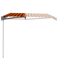 Thumbnail for Einziehbare Markise Handbetrieben 450 x 300 cm Orange und Braun