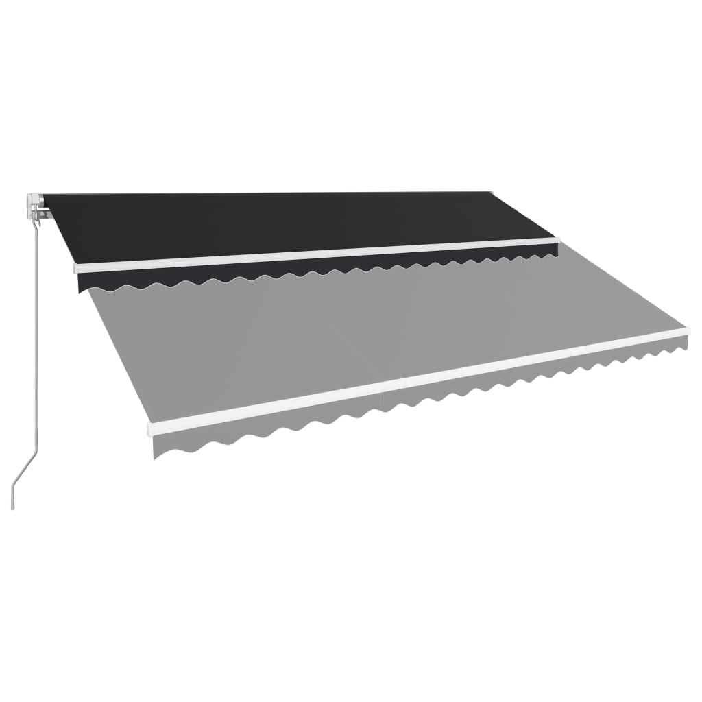 Einziehbare Markise Handbetrieben 500 x 300 cm Anthrazit