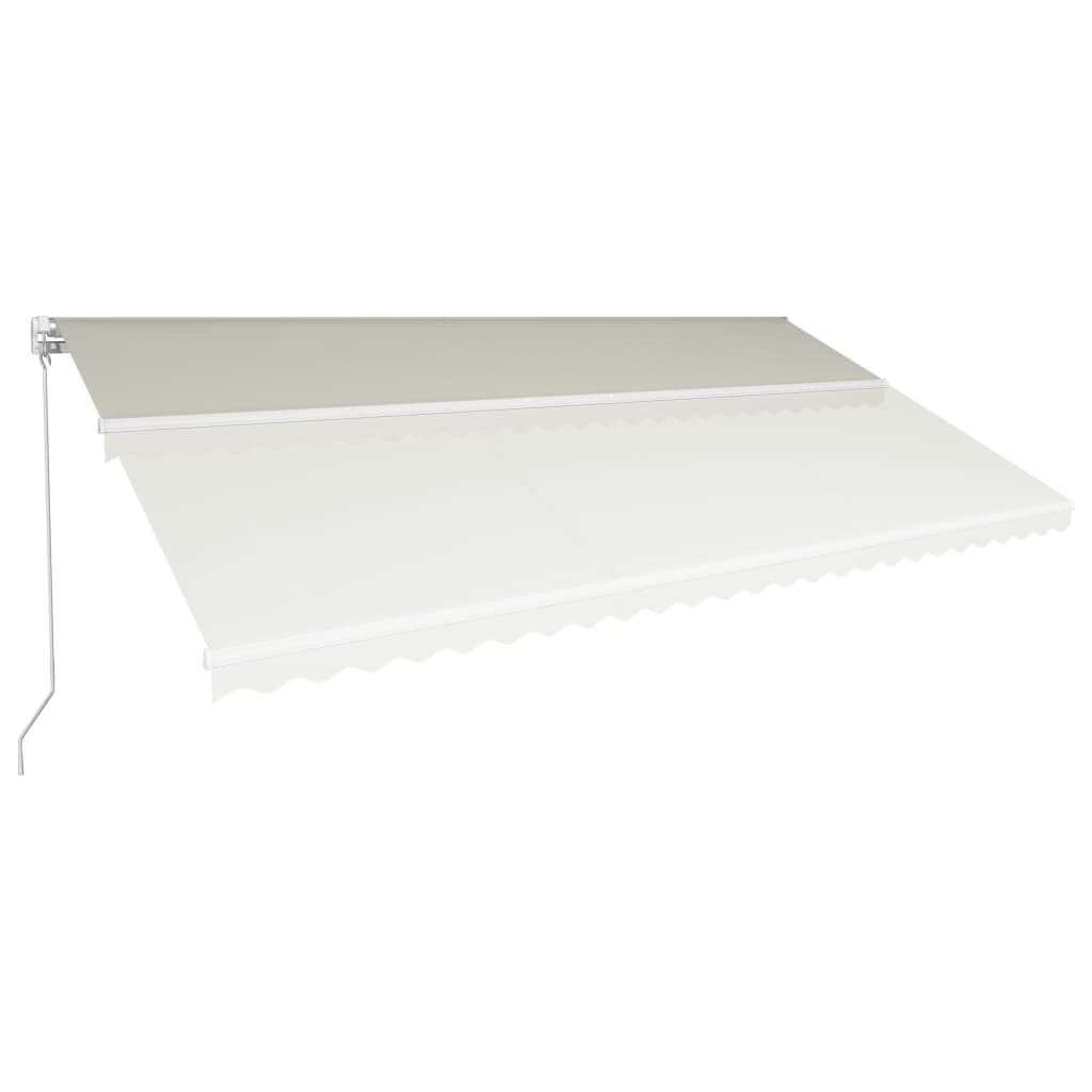 Einziehbare Markise Handbetrieben 600 x 300 cm Creme