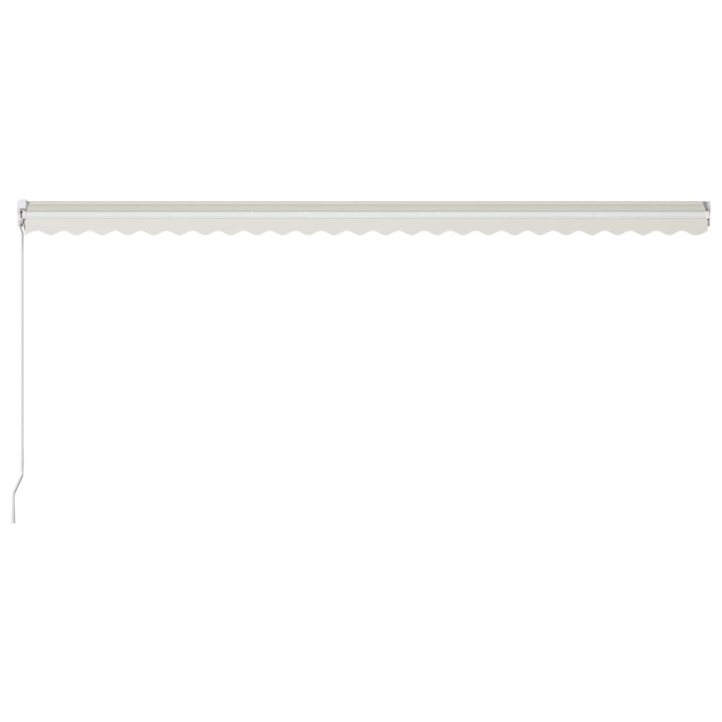 Einziehbare Markise Handbetrieben 600 x 300 cm Creme