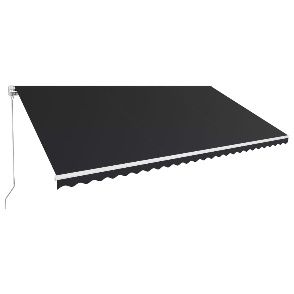 Einziehbare Markise Handbetrieben 600 x 300 cm Anthrazit