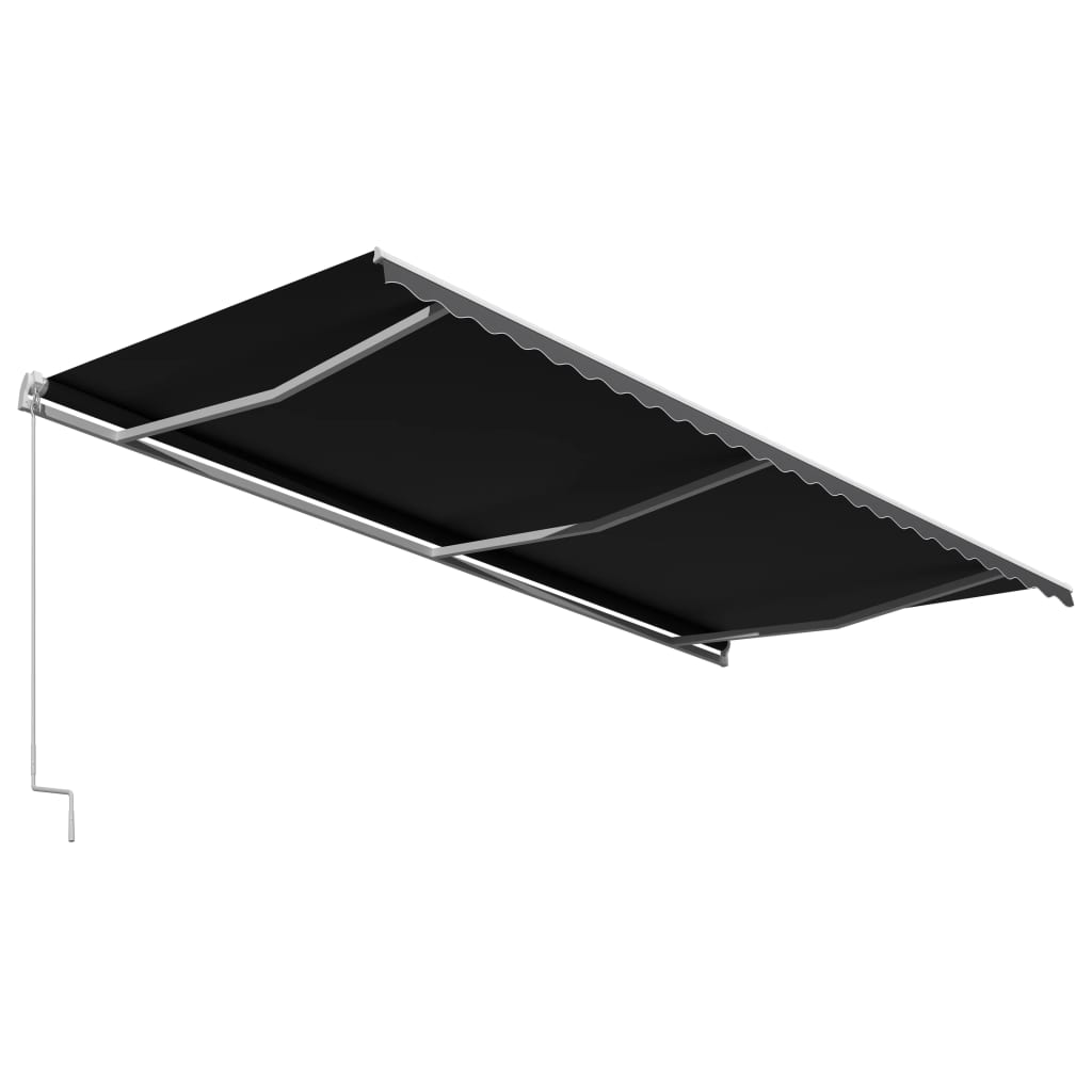 Einziehbare Markise Handbetrieben 600 x 300 cm Anthrazit