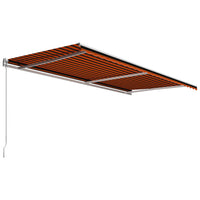 Thumbnail for Einziehbare Markise Handbetrieben 600 x 300 cm Orange und Braun