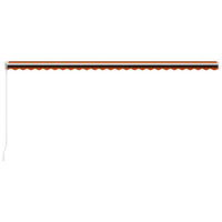 Thumbnail for Einziehbare Markise Handbetrieben 600 x 300 cm Orange und Braun