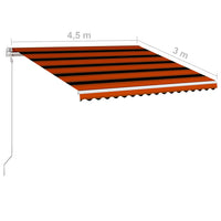 Thumbnail for Automatisch Einziehbare Markise 450×300 cm Orange und Braun