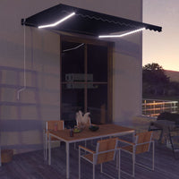 Thumbnail for Einziehbare Markise mit Windsensor & LED 400x300cm Anthrazit