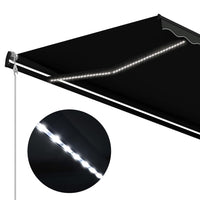 Thumbnail for Einziehbare Markise mit Windsensor & LED 450x300cm Anthrazit