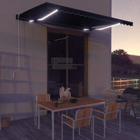 Thumbnail for Einziehbare Markise mit Windsensor & LED 450x300cm Anthrazit
