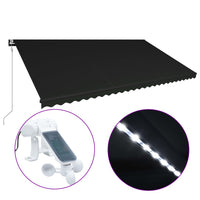 Thumbnail for Einziehbare Markise mit Windsensor & LED 600x300cm Anthrazit