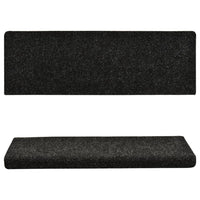 Thumbnail for Treppenmatten 15 Stk. Nadelvlies 65x25 cm Schwarz