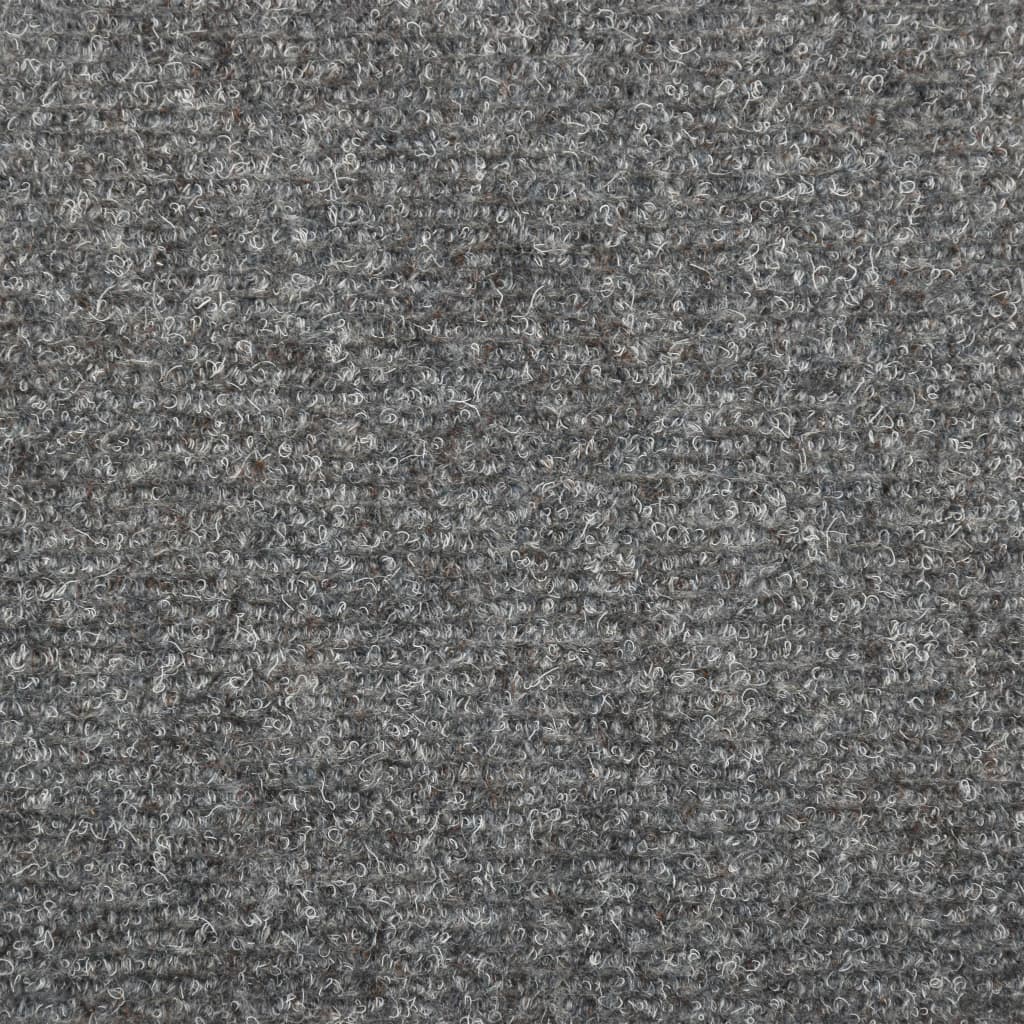 Treppenmatten 15 Stk. Nadelvlies 65x25 cm Hellgrau