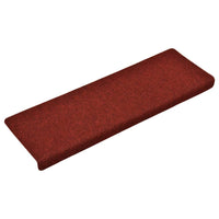 Thumbnail for Treppenmatten 15 Stk. Nadelvlies 65x25 cm Rot