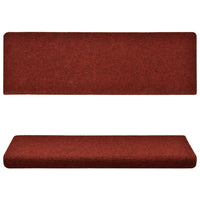 Thumbnail for Treppenmatten 15 Stk. Nadelvlies 65x25 cm Rot