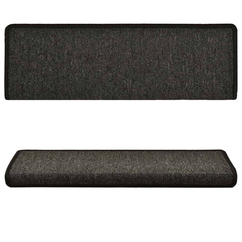 Teppich-Treppenstufen 15 Stk. 65 x 25 cm Anthrazit