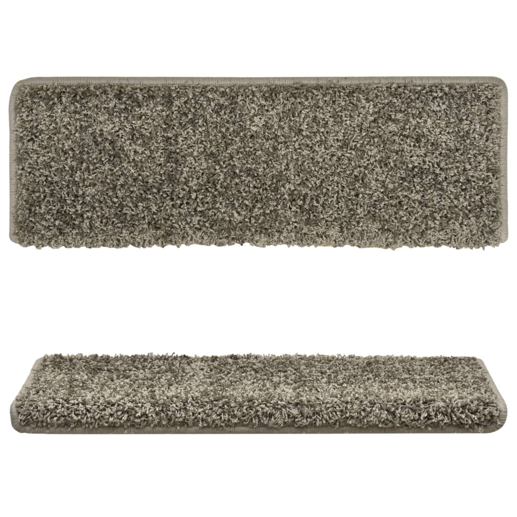 Teppich-Treppenstufen 15 Stk. 65 x 25 cm Grau