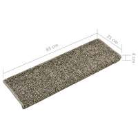 Thumbnail for Teppich-Treppenstufen 15 Stk. 65 x 25 cm Grau