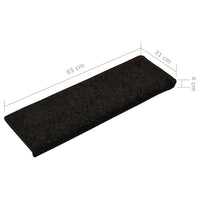 Thumbnail for Teppich-Treppenstufen 15 Stk. 65x21x4 cm Schwarz
