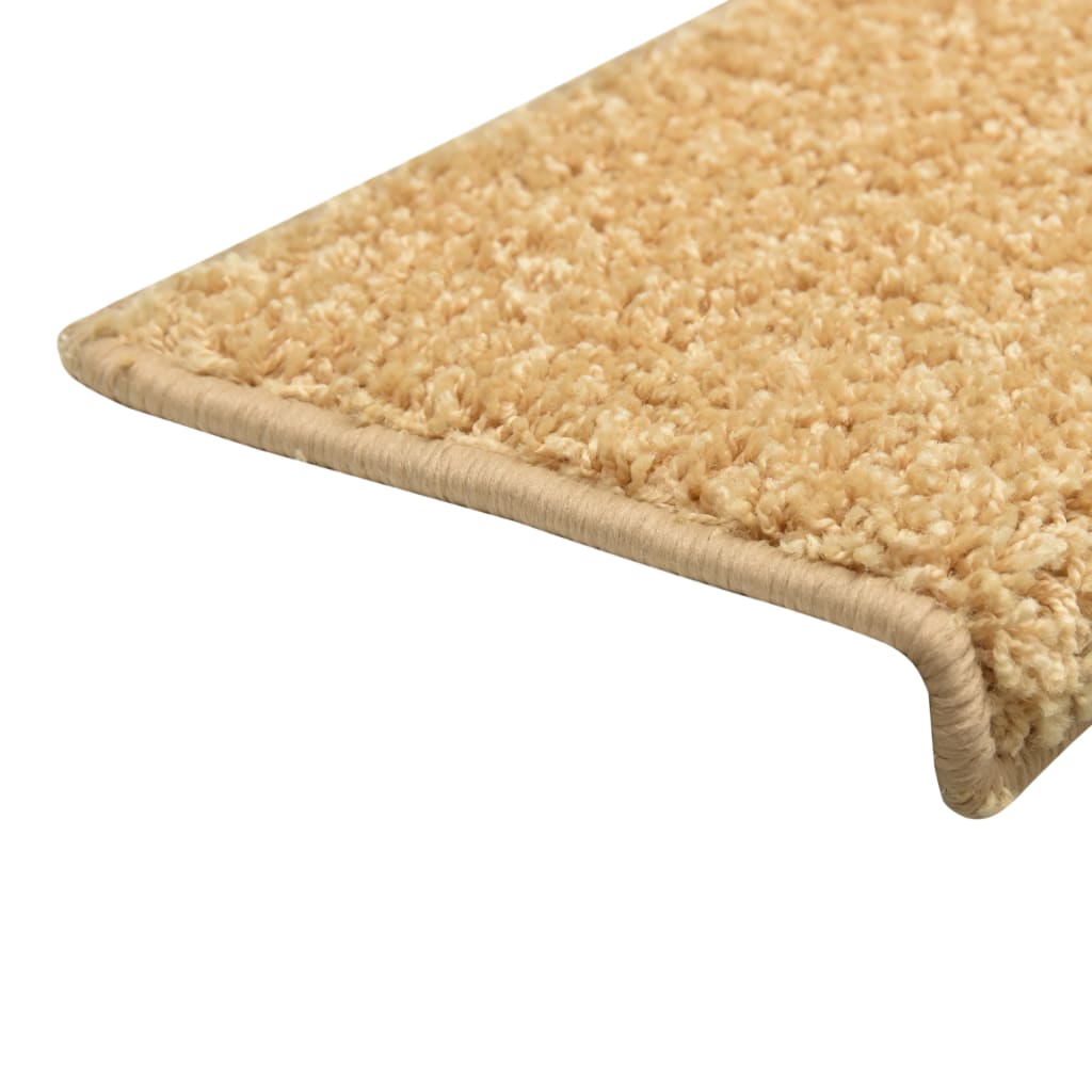 Teppich-Treppenstufen 15 Stk. 65 x 25 cm Beige