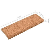 Thumbnail for Teppich-Treppenstufen 15 Stk. 65 x 25 cm Braun