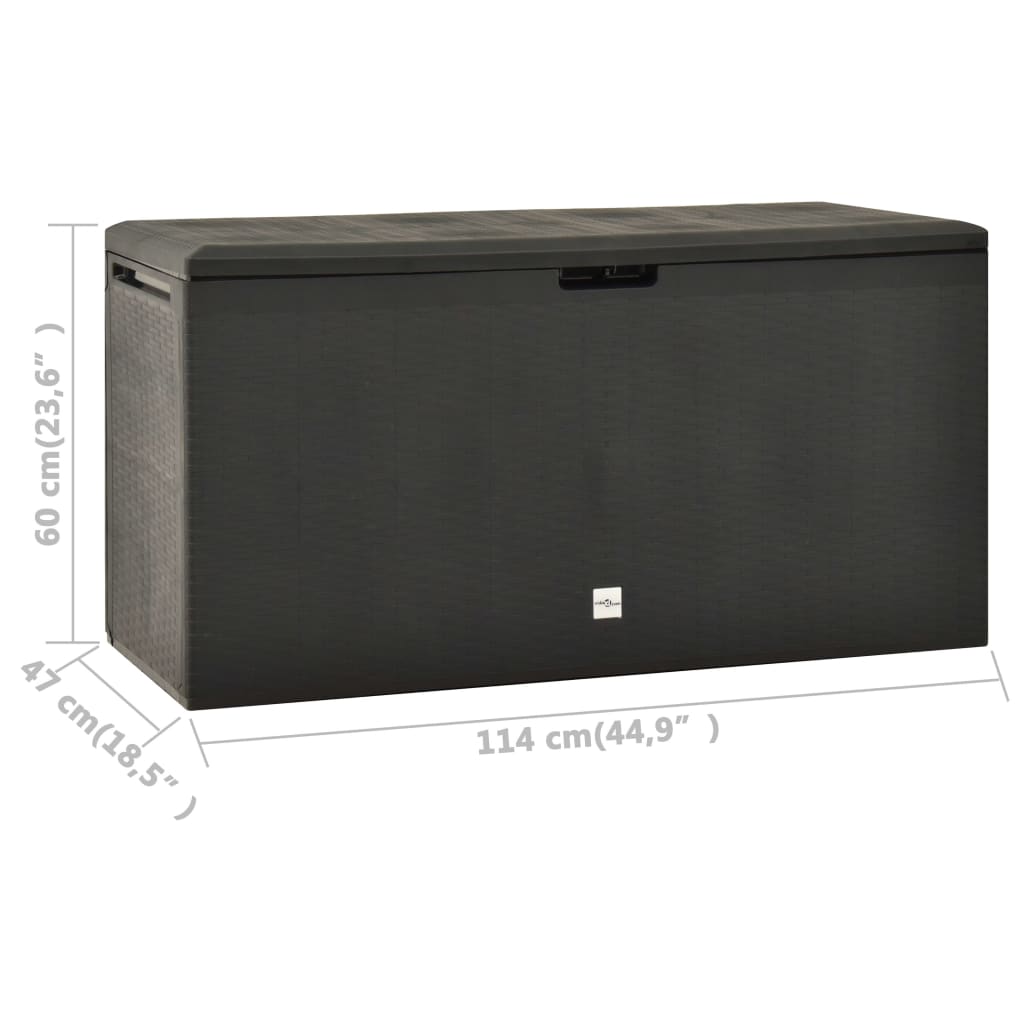 Gartenbox Anthrazit 114x47x60 cm