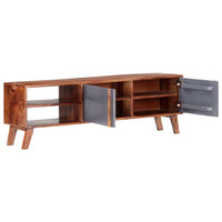 Thumbnail for TV-Schrank Grau 140x30x45 cm Massivholz