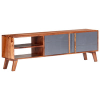 Thumbnail for TV-Schrank Grau 140x30x45 cm Massivholz