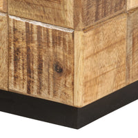 Thumbnail for Couchtische 2 Stk. in Block-Design Raues Mango-Massivholz