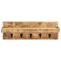 Thumbnail for Wandgarderobe 60 x 15 x 20 cm Raues Mango-Massivholz