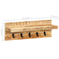 Thumbnail for Wandgarderobe 60 x 15 x 20 cm Raues Mango-Massivholz