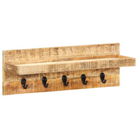 Thumbnail for Wandgarderobe 60 x 15 x 20 cm Raues Mango-Massivholz