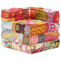 Thumbnail for Modularer Pouf Patchwork Stoff