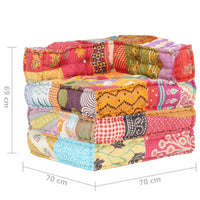 Thumbnail for Modularer Pouf Patchwork Stoff