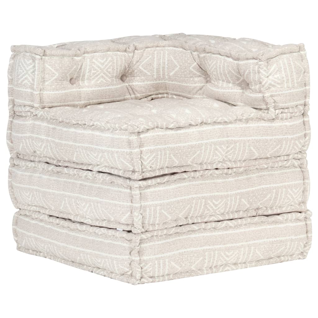 Modularer Pouf Beige Stoff