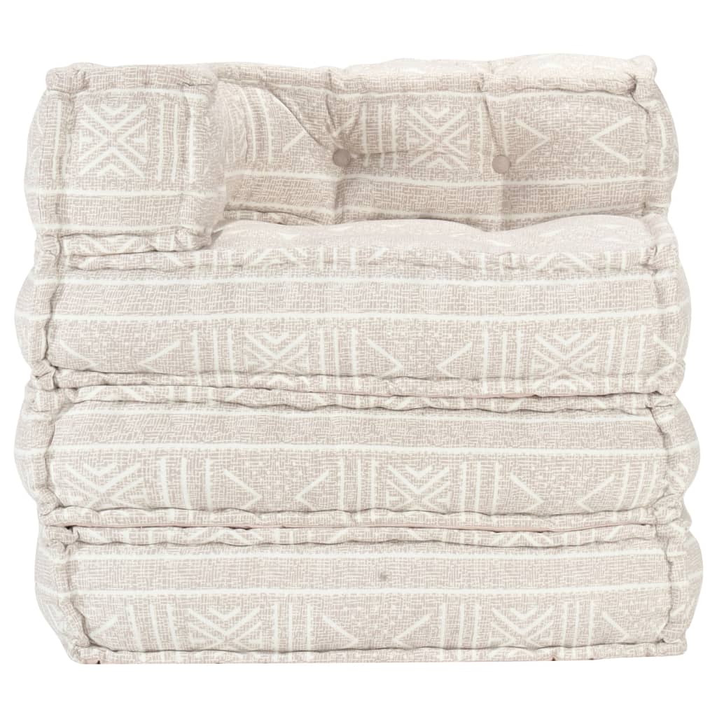 Modularer Pouf Beige Stoff