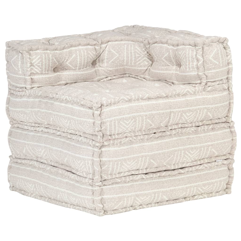 Modularer Pouf Beige Stoff