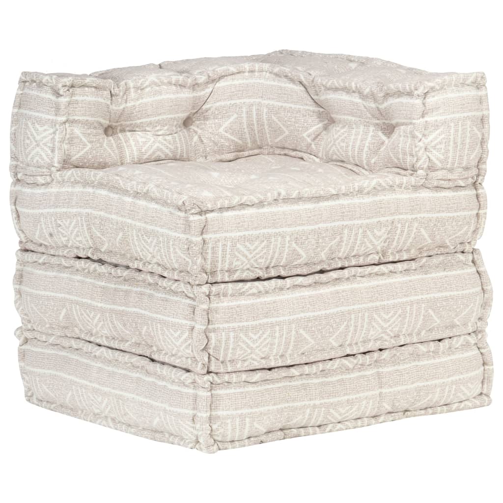 Modularer Pouf Beige Stoff