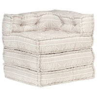 Thumbnail for Modularer Pouf Beige Stoff