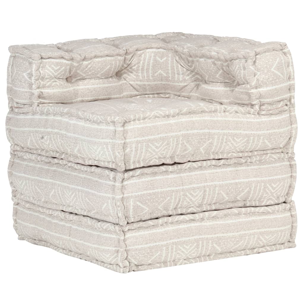 Modularer Pouf Beige Stoff