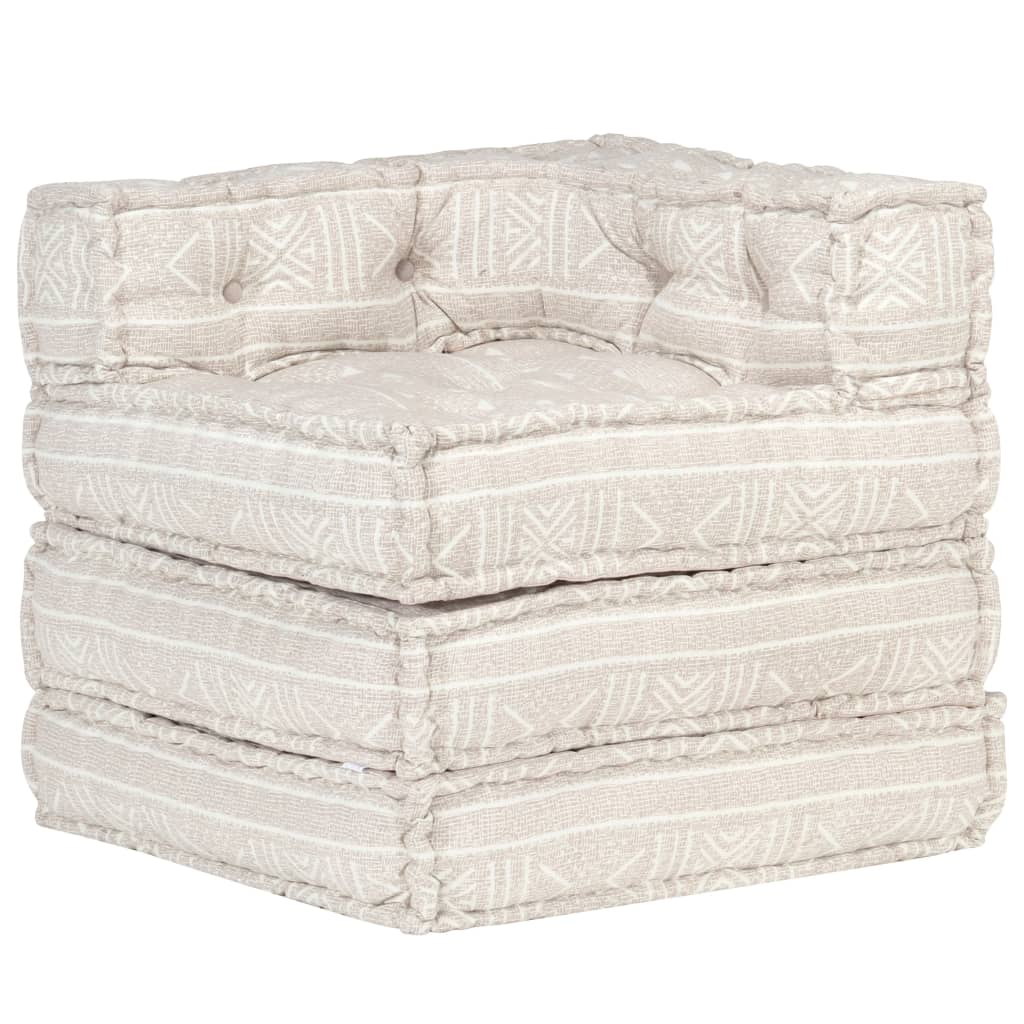 Modularer Pouf Beige Stoff