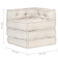 Thumbnail for Modularer Pouf Beige Stoff