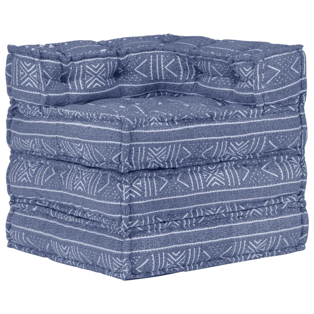 Modularer Pouf Indigo Stoff