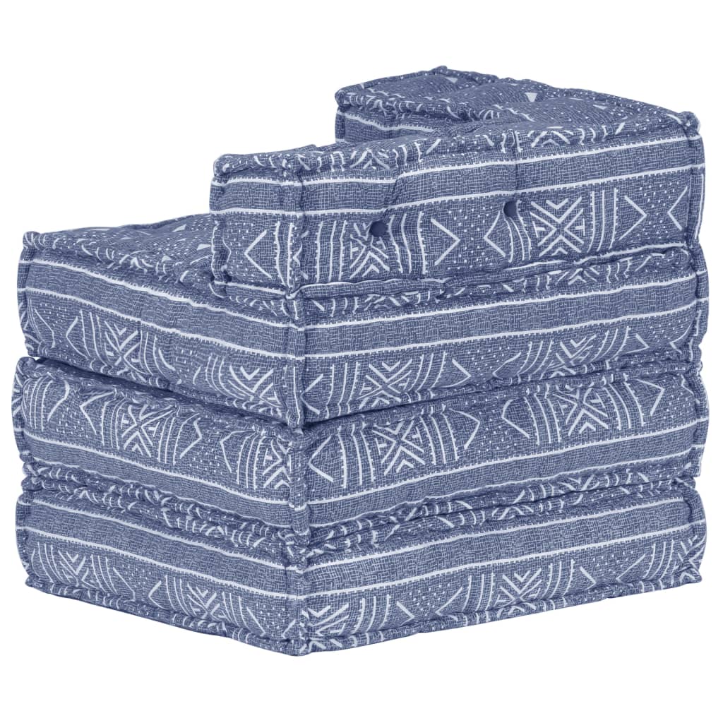 Modularer Pouf Indigo Stoff