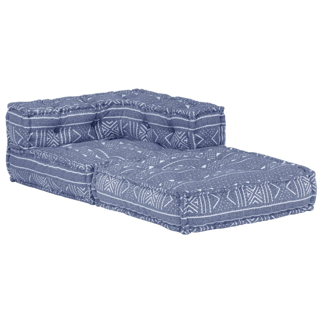 Modularer Pouf Indigo Stoff