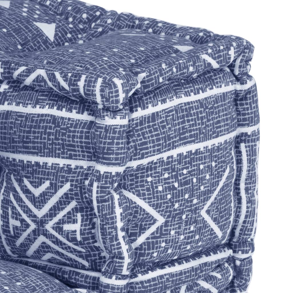 Modularer Pouf Indigo Stoff