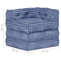 Thumbnail for Modularer Pouf Indigo Stoff